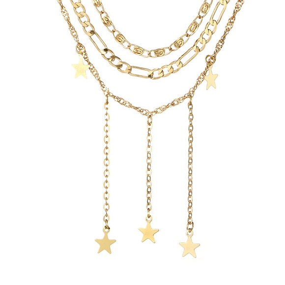 3 for $25✨star waterfall choker layer necklace - Picture 3 of 8